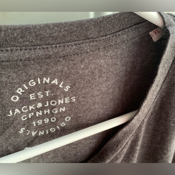 JACK & JONES Men’s Short Sleeve Shirt Dark Grey Size XLarge - Picture 4 of 6